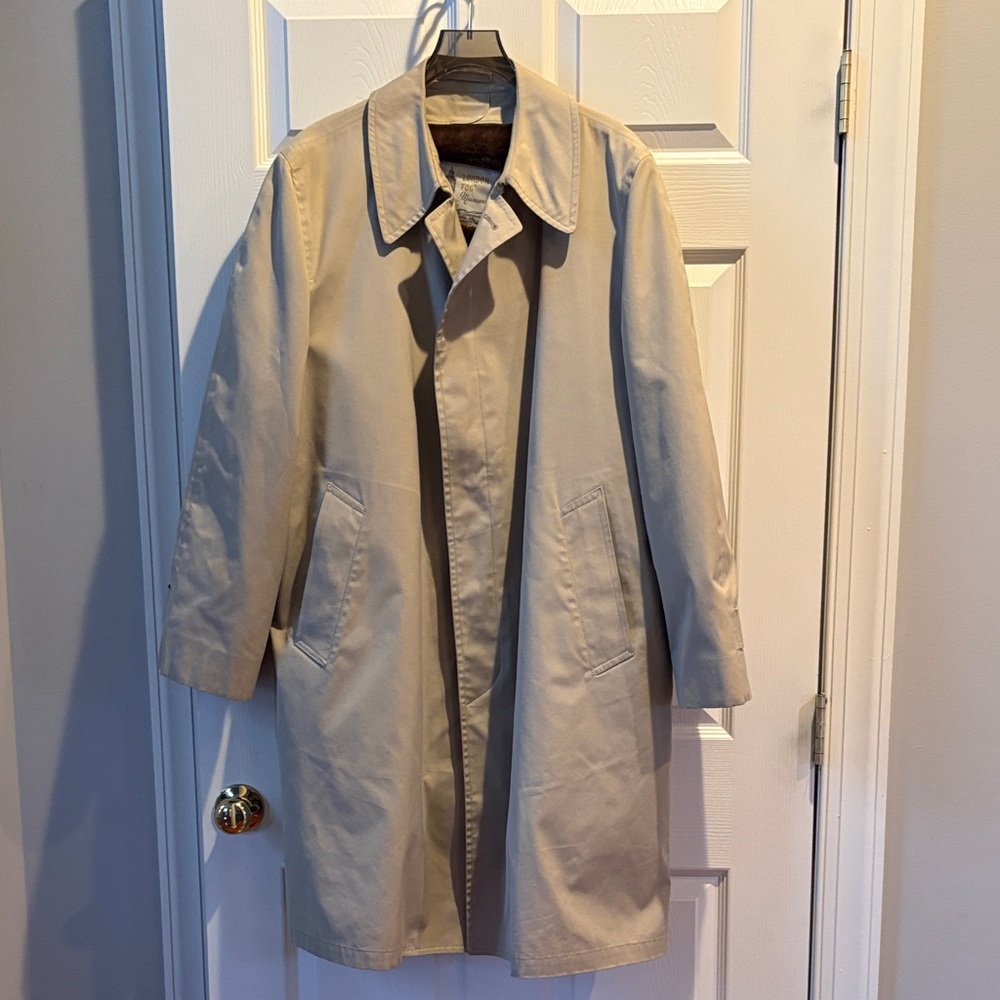 Vintage trench coat London Fog Maincoats USA Classic‎ khaki 42R SPRING TREND
